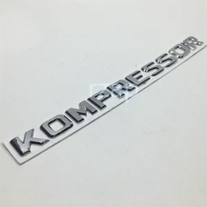 Chrome Srebrny Kompressor Letter Logo Logo Trunk Emblem Badge do Mercedes W203 W204 W212 W221 AMG190P