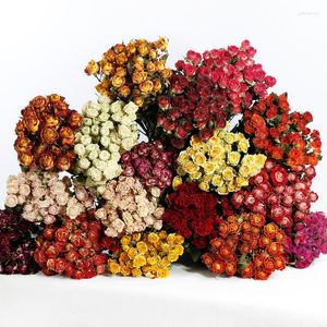 装飾的な花25-35ヘッド天然ローズブーケ本物のドライフラワーエポキシ樹脂ドライプラントろうそくを作るためのクラフトDIYアクセサリーを作る