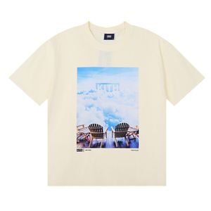 Designer Kith X Ksubi Letter Tee Washed Cotton Crop Streetwear Quality T-shirt T Skjortor Grafik för män Vintage Mens Clothing Oversize A118