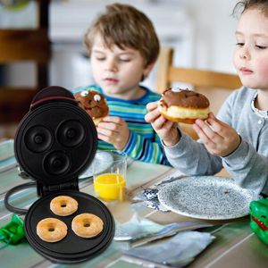 Bakformar 3 hålighet mini dougnut maker maskin 3d diy kakor choklad kakor mögel flerhus dessert gjutning kök elektriska prylar