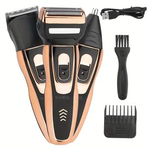 Kits de aparador de cabelo 3 em 1 com aparador de nariz, barbeador masculino e aparador de cabelo, kit de corte de cabelo sem fio para barbeiro, uso doméstico