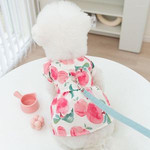 犬アパレルピーチトラクションドレスペット服プリント服犬