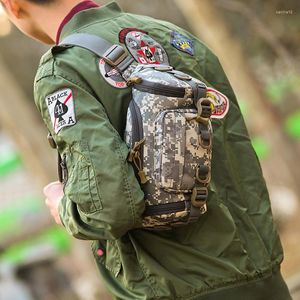 Outdoor-Taschen Herren Taktik Jagd Reiten Taktische Sport Mehrzweck untere Brusttasche Camouflage Casual Messenger Rucksack