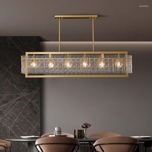 Kronleuchter LED-Kunst-Kronleuchter Pendelleuchte Licht Esszimmer Wohnzimmer Kupfer Luxus Kücheninsel hängend Postmodern Restaurant Villa
