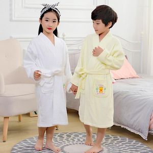 Kvinnors sömnkläder Bomull Barnbadrock förtjockat handduksmaterial Baby Pyjamas pojkar och flickor huva bad nattklänning