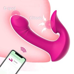 Uygulama Bluetooth Vibratör Kadınlar G Spot Vajinal Klitoris Stimülatör Gerçekçi Dildo Erotik Yetişkin