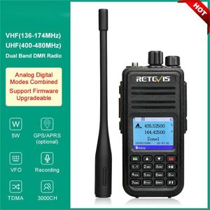 RT3S DMR Digital Walkie Talkie Ham Radio Stations Walkie-Talkies Professional Amateur Двухчастотный радио VHF UHF GPS APRS 5W 5W