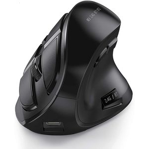 Möss Bluetooth Vertical Wireless Mouse för surfplatta Laptop Notebok Laddningsbar USB -ergonomi Höger hand 230804