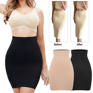 Women's Shapers Women Half Slips for Under Dresses High Waist Underskirt Seamless Skirt Tummy Control Body Shaper Butt Lifter Slimming Underwear 230807