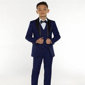 Navy Blue Boy's Formal Occasion Tuxedos 2018 New Cheap Little Men Suits Kids Wedding Party Tuxedos Boy's Formal Suit Ja254i