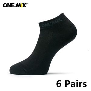 Sports Socks Brand 6 par Mens som kör bomullskudde andas ut utomhusvandring Klättring Crew Dress Black 230814