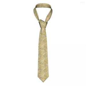 Bow Ties Tropical Gold Leaves Necktie Men Women Polyester 8 Cm Palm Hawaiian Exotic Neck Tie Skinny Narrow Shirt Accessories Gravatas