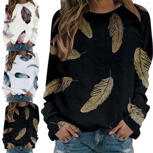 Women's Sweaters Ladies Round Neck Long Sleeve Feather Print Quarter Zipper Sweater Women Womens Zip Up Quilted Jacket Cardigan Sweatshirt