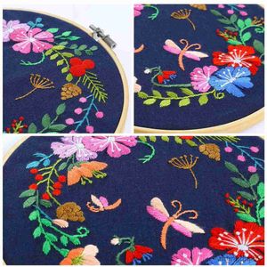 Chinese Products DIY Cloth Embroidery Happy Garland Flower Grass Alphabet Embroidered Cloth Needle Set R230807