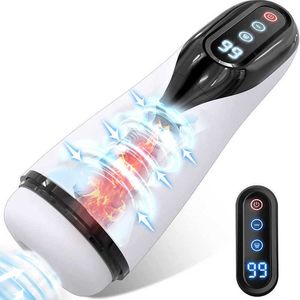 Massager Automatic Male Masturbators with 9 Suction Vibration Heating Adult for Men Hands Stroker