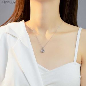 Popolare 925 Sterling Silver Love Collana Cute Sweet Style Heart Pendant Chain Regalo di compleanno Gioielli da donna Spedizione gratuita L230704