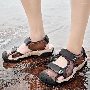 Summer 296 Sandals Buty plażowe Męskie zużycie oddychające i swobodne materiały dla krowiego na podeszwie