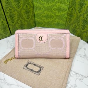 Kvinnor långa plånböcker Luxurys designers handväska väska damer dubbel zip rese plånbok zippy myntväska