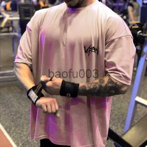 Camisetas masculinas novas camisetas masculinas para academia, musculação, manga curta, moda masculina, casual para homens, tops fitness, moletom oversized J230807