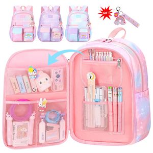 Bolsas escolares bolsas de garotas bonitas escolares backpack da escola primária Satchel Kids Book Bag Princess School School Mochila Infantil 2 Szies 230807