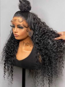 Human Hair Capless Wigs 30 32 40 Inch Loose Deep Wave 200 Density 360 Lace Frontal Human Hair Wigs Brazilian Water Curly 13X4 Lace Front Wig For Women x0802