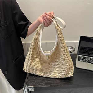 Вечерние сумки 2023 Лето пляжная соломенная сумочка кошелька для плетения сумки для женского богемного плеча для женской леди туристические покупки подмышка