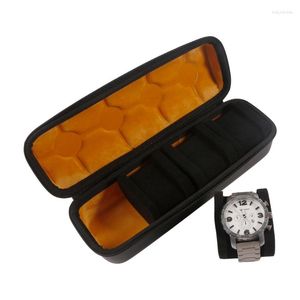 Jewelry Pouches 4 Slots Hard Watch Box Portable Travel Zipper Cases Roll Wrist Watches Display Storage EVA Shockproof Holder
