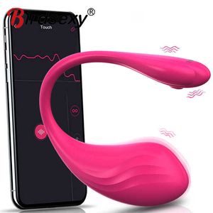 Vibratore dildo wireless Bluetooth per donne App remota Doppio controllo Indossare Mutandine vibranti con sfera vaginale per adulti 18