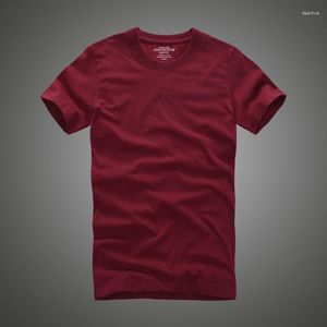 Men's Suits A1105Men T Shirt Cotton Solid O-Neck Short Sleeve Tshirt High Quality