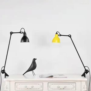 Table Lamps Retro Reading Lamp Colorful Lampshade Rotatable Bedroom Study Desk Lighting Fixtures E14 Bulb With Plug Adapter