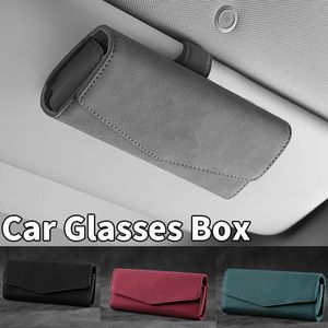 Okulary przeciwsłoneczne 4 kolory okulary przeciwsłoneczne okulary przeciwsłoneczne okulary pudełkowe Pudełka Universal Auto Sun Visor Uchwyt Karta Uchwyt biletowy