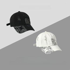 Ball Caps Cashew Flower Holes Make Old Hip Hop Hat Women's And Men's Summer Soft Top Baseball Cap Adjustable Thin Street Trend Trucker