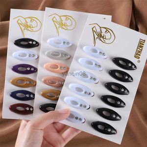 Pimler Broşlar 12 PCS Oval Rhinestones Scarf Hicap Pimleri Güvenlik Pin Plastik Kızlar Kadınlar İçin Broşlar Broşlar Eşarp Pimleri HKD230807