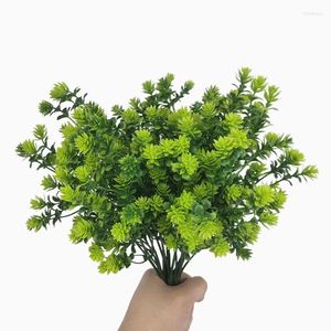 장식용 꽃 테이블 장식 인공 식물 시뮬레이션 잔디 가짜 꽃 식물 녹색 잎 플라스틱 고사리 가정 장식 결혼식