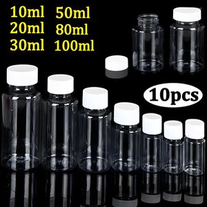 Depolama Şişeleri 1/10 PCS Şeffaf doldurulabilir şişe plastik losyon vidalı kapak kozmetik numune konteyner mini hareket sıvısı