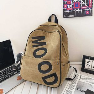 Backpack Korean Fashionable Backpack Travel Bag Personalized Letter Female High School Student Backpack 230815