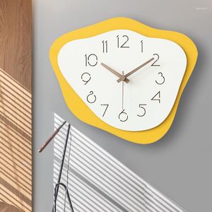 Wanduhren Stille nordische Uhr minimalistische Quarz Kinder kreative Kunst ästhetische ungewöhnliche Horloge Home Decor GXR45XP