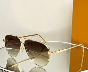Gold Metal Pilot Güneş Gözlüğü Kahverengi Ayna Lens Erkekler Yaz Sunnies Gafas de Sol Sonnenbrille UV400 GÖZ ALI