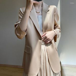 Women's Suits Spring And Summer Silk Satin Suit Jacket Drape All-match Sun Protection Small Women Clothing Coats