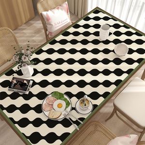 Table Cloth Mat Tablecloth Waterproof Oil Resistant Wash Free And Scald Leather Coffee