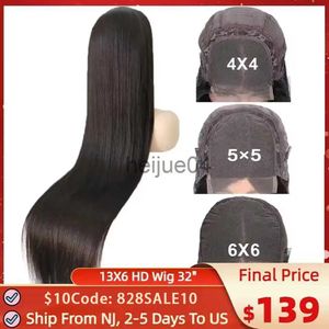 شعر مستعار Human Hairless Caps 36 34 32 بوصة 5x5 6x6 HD Lace Closure 42 40 30 بوصة طويلة 13x6 360 مستقيمة الشعر البشري الدانتيل الجبهي للنساء x0802