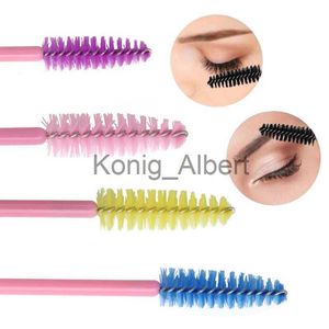 Mascara 100Pcs/lot Disposable Eyelash Brush Mascara Wands Makeup Cosmetic Blue Yellow color plastic Eyelash Brush Tool kits x0807