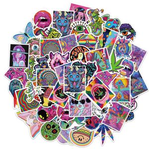 New Waterproof 10 30 50pcs Cartoon Psychedelic Gothic Cool Stickers Aesthetic Art Graffiti Decals Skateboard Guitar Toy Sticker fo213K