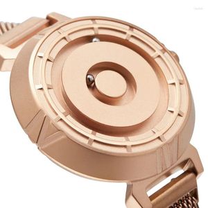 Armbanduhren EUTOUR Original 2023 Damen-Armbanduhr, luxuriös, magnetisch, glasfrei, Kugellager, Quarzuhr, Edelstahluhr, Uhren