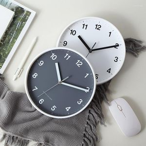 Wanduhren, Küche, batteriebetrieben, Uhr zum Aufhängen, Schlafzimmer, nordisches Design, rund, modern, weiß, klassisch, Horloge, Raumdekoration