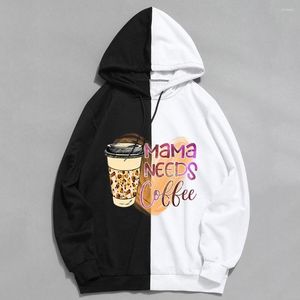 Men's Hoodies Mama Needs Coffee Hoodie Drinks Lovers Men's Street Style Sweatshirt Fleece Coat Warm Women Gjc Streetwear Clothes