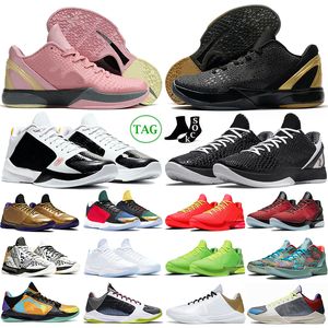 2024 Mamba 6 Basketballschuhe Männer Hot Dark Knight Protro Grinch Mambacita Alternate Bruce Lee Black Gold Bred Mans Womans Outdoor Sneakers Sporttrainer