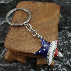 Schlüsselanhänger USA-Flagge Schlüsselanhänger Patriotischer Stil Schlüsselanhänger Schlüsselanhänger Bedruckter amerikanischer Rucksackhalter Geschenke