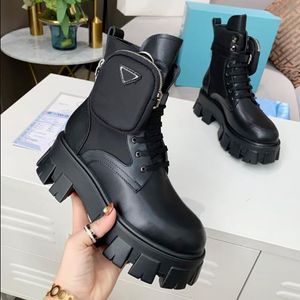 2023 الرجال نساء ROIS Boots Designer Martin Martin Boot Leather Nylon Pouch Bootie Bootie Mittery Withited Shoes Original Box Size 35-45