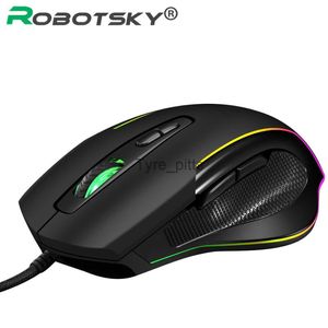 Mouse Mouse da gioco cablato LED 6400 DPI USB Mouse per computer Gamer RGB Mouse X7 Silent Mause con cavo di retroilluminazione per PC Laptop X0807